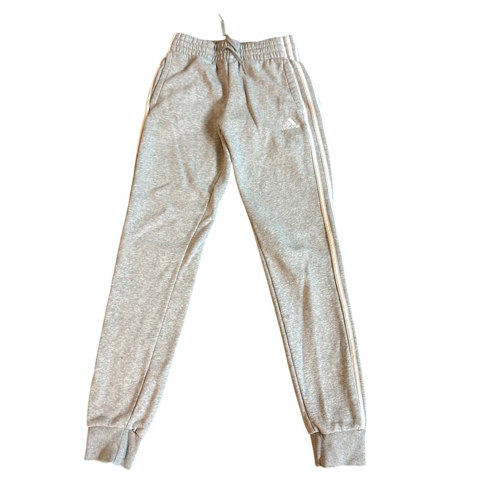 Womens XS (4/6) Adidas Grey Three Stripe Sweatpants EUC